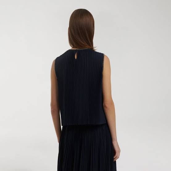 Pleated Top Navy
