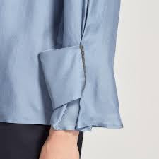 Blue Silk Shirt