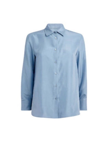 Almina Blue Silk Shirt