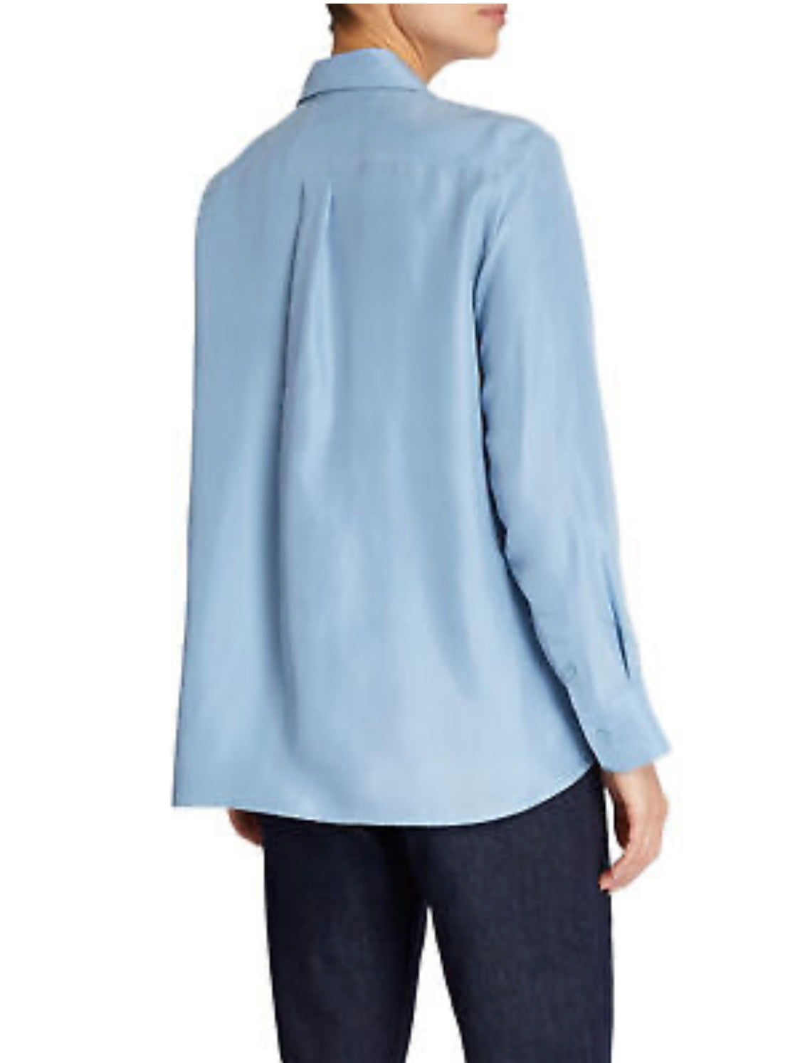 Almina Blue Silk Shirt
