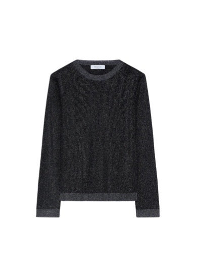 Organic cotton and lurex sweater
