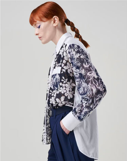 Requisite Floral and Lace Shirt