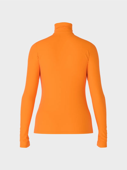 Plain long-sleeved top Orange