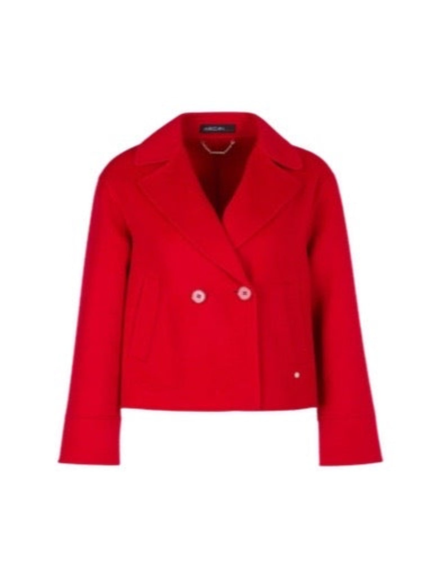 Cropped Double Faced Jacket Red