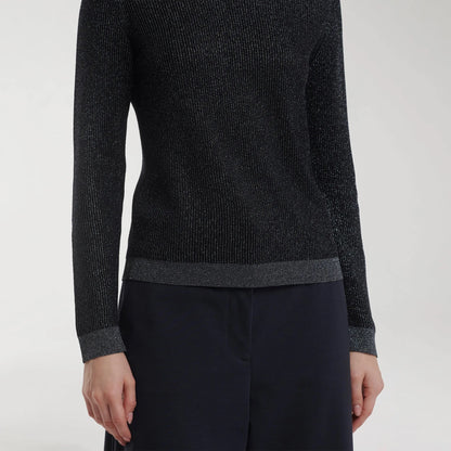 Organic cotton and lurex sweater