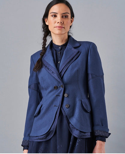 Dalliance Fitted Jacket with Double Collar & Hem