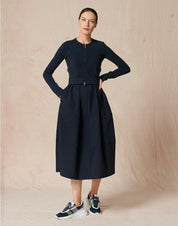 Tension Short, fitted tech knit cardigan