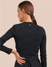 Tension Short, fitted tech knit cardigan